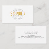 金ゴールドホワイトベイカーベーカリーロゴ 名刺 (正面/裏面)