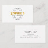 金ゴールドホワイトベーカーベーカリーロゴ名刺 名刺 (正面/裏面)