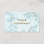 金ゴールドホワイトマーブルゴールデン文字プロフェッショナルラグジュアリ 名刺 (正面)