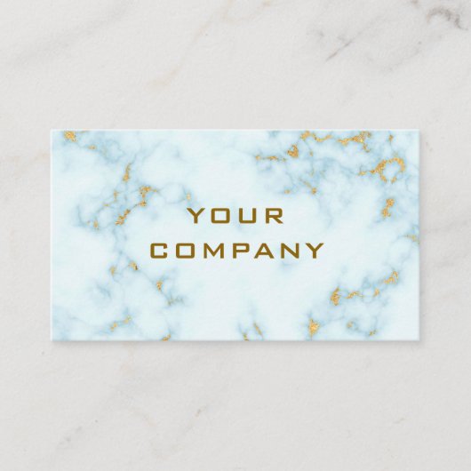 金ゴールドホワイトマーブルゴールデン文字プロフェッショナルラグジュアリ 名刺 (正面)