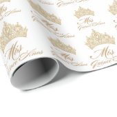 金ゴールドホワイトミクリンスアノスティアエレガントラ ラッピングペーパー (ロールコーナー)