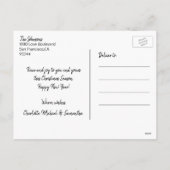 金ゴールドホワイトメリークリスマスホリデーズファミリー | フォト シーズンポストカード (裏面)