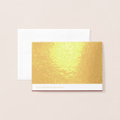 金ゴールドホワイトメリークリスマス&ハッピーニューイヤー 箔カード (裏面封筒付き)