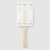 金ゴールドホワイトローアリング20sアールデコ ハンドファン (裏面)