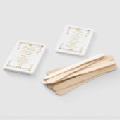 金ゴールドホワイトローアリング20sアールデコ ハンドファン (組立なし)