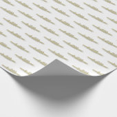 金ゴールドホワイトローイングローワーズクルーズチームウォータースポーツ ラッピングペーパー (角)