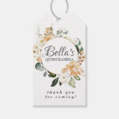 金ゴールドホワイトローズフローラキンセアニェラ賛成 ギフトタグ (正面)