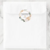 金ゴールドホワイトローズフローラキンセアニェラ賛成 ラウンドシール (バッグ)