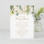 金ゴールドホワイトローズブライダルシャワー 招待状 (スタンド正面)