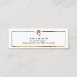 金ゴールドホワイト卒業プロファイル名前カードの挿入 コーリングカード
