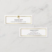 金ゴールドホワイト卒業プロファイル名前カードの挿入 コーリングカード (正面/裏面)