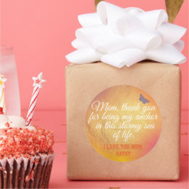 金ゴールドホワイト引用文かわいいユニークマモダンザーズの日 ラウンドシール