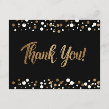 金ゴールドホワイト紙吹雪オンブラックサンキュー