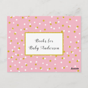 金ゴールドホワイト紙吹雪ブック(ベビー+カスタムカラー) ポストカード