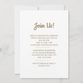 金ゴールドホワイト5フォトグラードパーティー 招待状 (裏面)