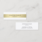 金ゴールドホワエレガントイモダンシンプルテンプレートシック スキニー名刺 (正面/裏面)