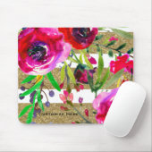 金ゴールドホワストライプイはっきりしたトグラムフローラ植物学 マウスパッド (マウス)