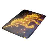 金ゴールドホースホーン妖精の夜の宇宙空 バスマット (アングル)