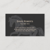 金ゴールドホースロゴエクエストランポニークラブダークウマ科の 名刺 (裏面)