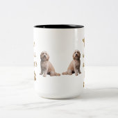 金ゴールドホームは私の犬がマグである場所 – ルクセンドッグ恋人 ツートーンマグカップ (中央)