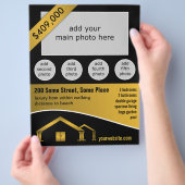 金ゴールドホームアイコン販売実在不動産代理店チラシ チラシ (手)