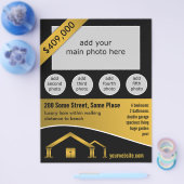 金ゴールドホームアイコン販売実在不動産代理店チラシ チラシ (シングル)