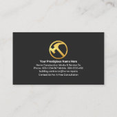 金ゴールドホームオングレーレイヤーウッドグレイン 名刺 (裏面)