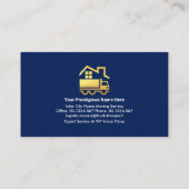 金ゴールドホームオンホイール移動 名刺 (裏面)