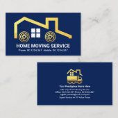 金ゴールドホームオンホイール移動 名刺 (正面/裏面)