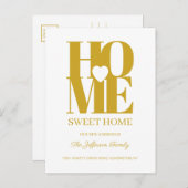 金ゴールドホームスイートホーム引っ越し案内はがき 案内ポストカード (正面/裏面)