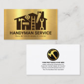 金ゴールドホームハンディマンツール建物 名刺 (正面/裏面)