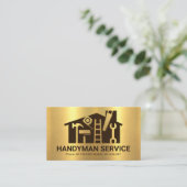 金ゴールドホームハンディマンツール建物 名刺 (スタンド正面)