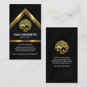 金ゴールドホームルーフトップグラナイト建物建築 名刺 (正面/裏面)