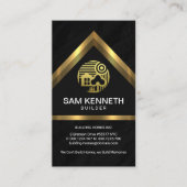 金ゴールドホームルーフトップグラナイト建物建築 名刺 (正面)