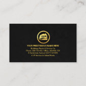 金ゴールドホーム修復バブルスピーチ 名刺 (裏面)