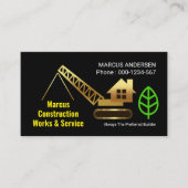 金ゴールドホーム建物クレーン 名刺 (正面)