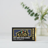 金ゴールドホーム建築ツールフレーム 名刺 (スタンド正面)