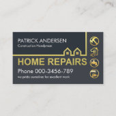 金ゴールドホーム建築縁ど横面図 名刺 (正面)