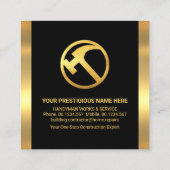 金ゴールドホーム手利具丸盤 スクエア名刺 (裏面)