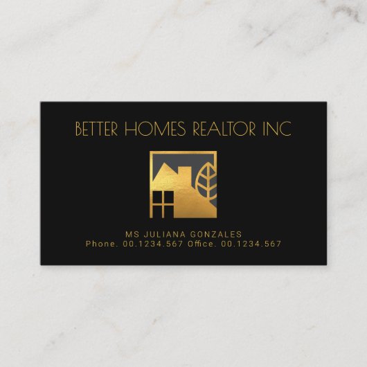 金ゴールドホーム景観シルエットプロパティマネージャ 名刺 (正面)