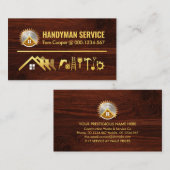 金ゴールドホーム木材の手作り道具 名刺 (正面/裏面)