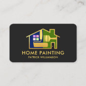 金ゴールドホーム絵を描ブラシ枠の改造 名刺 (正面)