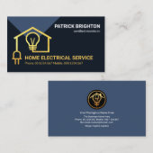 金ゴールドホーム電気配線回路 名刺 (正面/裏面)