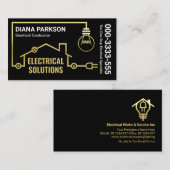 金ゴールドホーム電気配線回路 名刺 (正面/裏面)