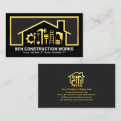 金ゴールドホームHandyman Toolsフレーム 名刺 (正面/裏面)