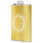 金ゴールドホールインワンクラシックゴパーソナライズされたルフ フラスク (左)