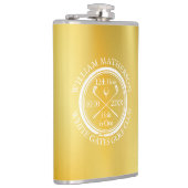 金ゴールドホールインワンクラシックゴパーソナライズされたルフ フラスク (右)