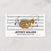 金ゴールドホーン楽器 | 音楽シート | 注記 名刺 (正面)