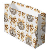 金ゴールドボウとディスコボール大抱き枕- Glam Up ラージペーパーバッグ (裏面アングル)