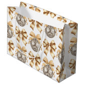 金ゴールドボウとディスコボール大抱き枕- Glam Up ラージペーパーバッグ (正面アングル)